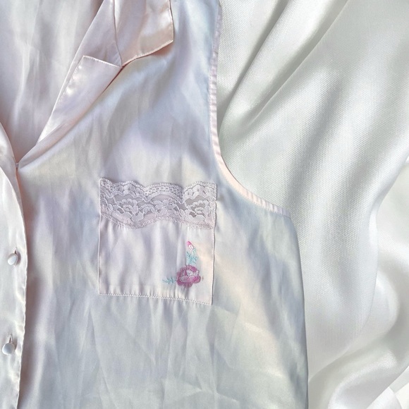 Victoria’s Secret PINK coquette baby pink satin pj set - Picture 2 of 9